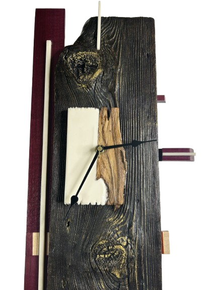 Old Time Artistic Wooden Clock - Image 2