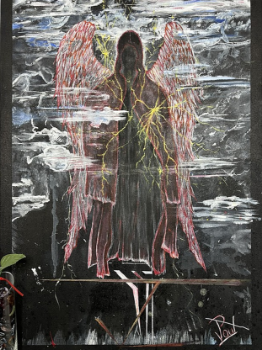 in the storm contemporary abstract wall art painting