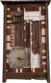 handcrafted artistic wooden clock functional wall clock
