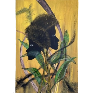 Twins contemporary abstract wall art painting