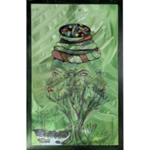 cloaked contemporary abstract wall art painting