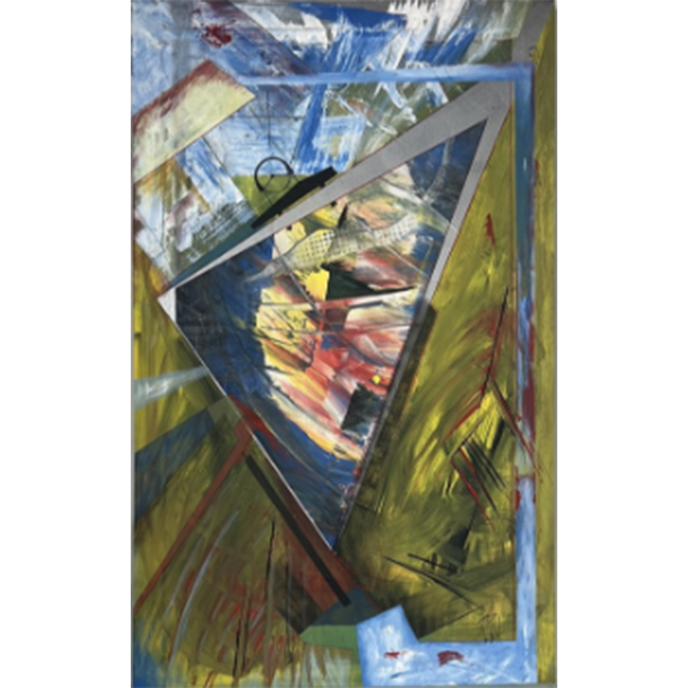 tre three tri contemporary abstract wall art painting