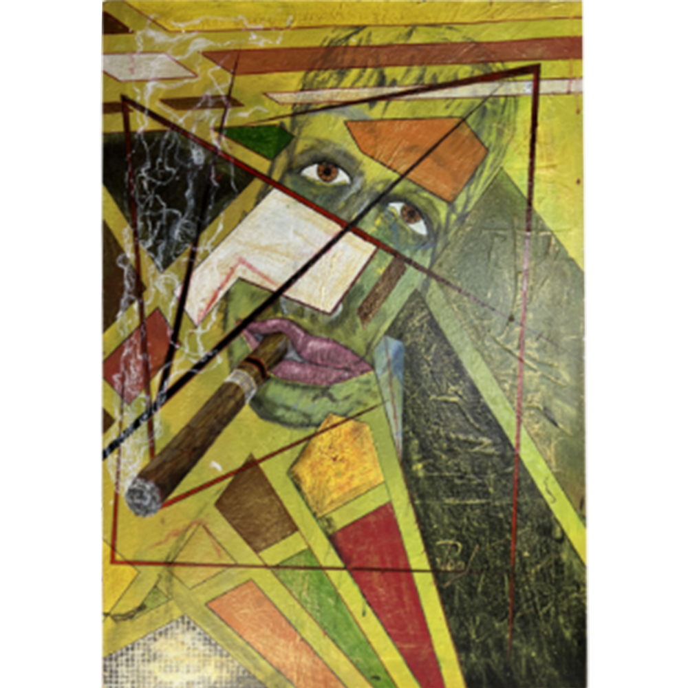 cigar lounge ii contemporary painting