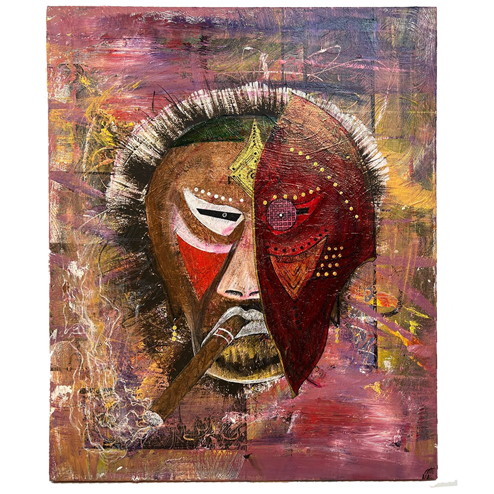 Masked Expression luxury cigar lounge chair artisan design