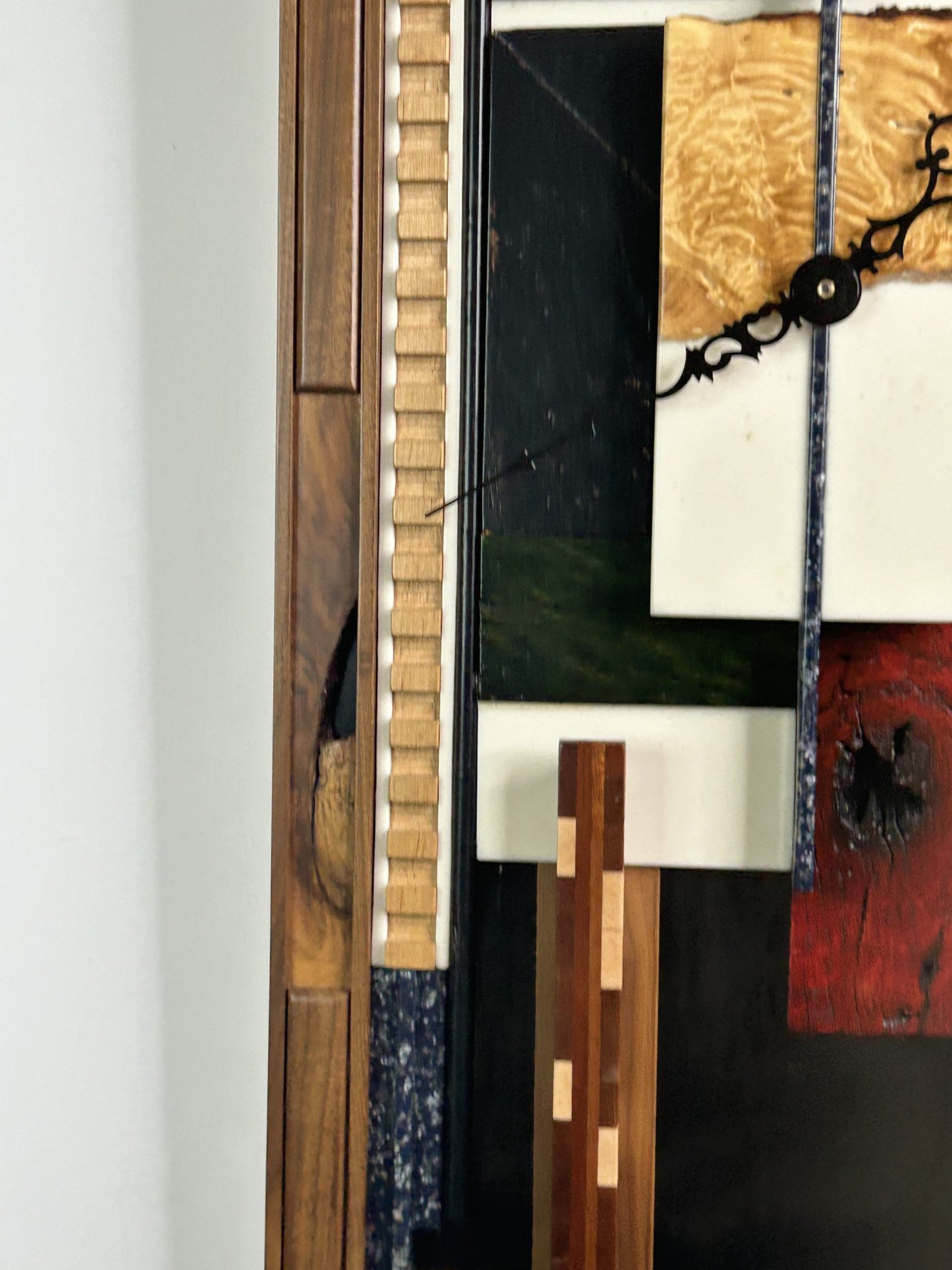 Functional artistic wooden clock With Time by Jzine Art