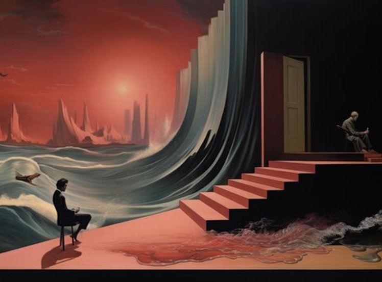 Jzine Art Las Vegas original acrylic painting — surreal figurative fine art by Las Vegas artist