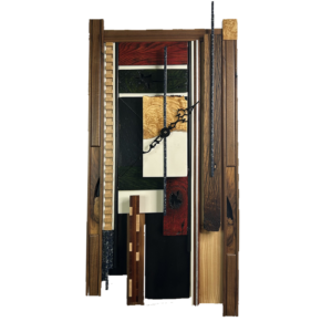 With Time artistic wooden clock handcrafted functional wall clock