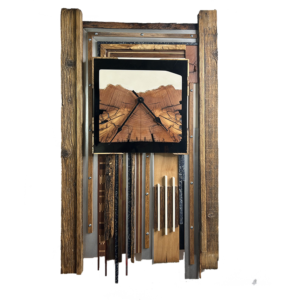 On Time artistic wooden clock handcrafted functional design