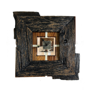 Any Time artistic wooden clock handcrafted functional design