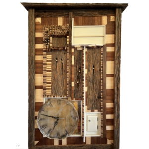 My First Time artistic wooden clock handcrafted design