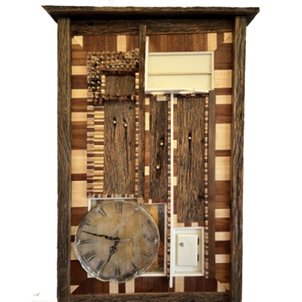 My First Time artistic wooden clock handcrafted design