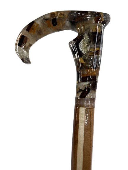 Regal crown handcrafted decorative walking cane luxury design