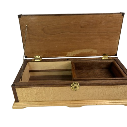 elegant carved wooden jewelry storage box
