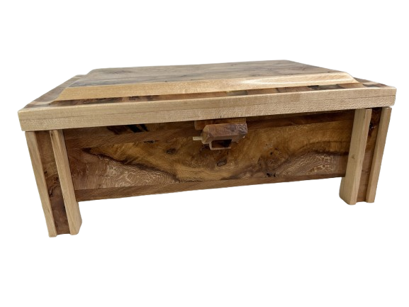 maple burl keepsake box velvet interior