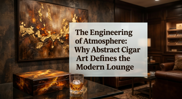 The Engineering of Atmosphere: Why Abstract Cigar Art Defines the Modern Lounge